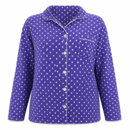 Karen Neuburger Womens Purple Polka Dot   Pyjama Top Size XL