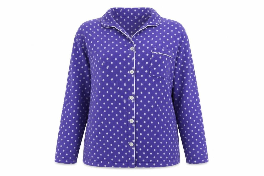 Karen Neuburger Womens Purple Polka Dot   Pyjama Top Size XL