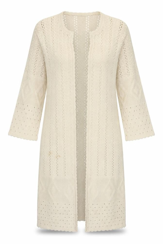 Front view of Modern Woman women’s beige shrug jumper, size UK 12