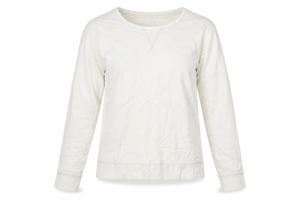 Front view of F&F women’s white jumper, size UK 6