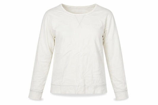 Front view of F&F women’s white jumper, size UK 6