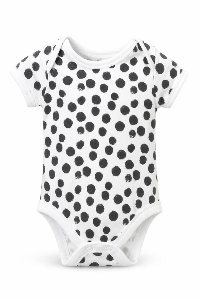 George Baby White Polka Dot  Romper One-Piece Size Newborn