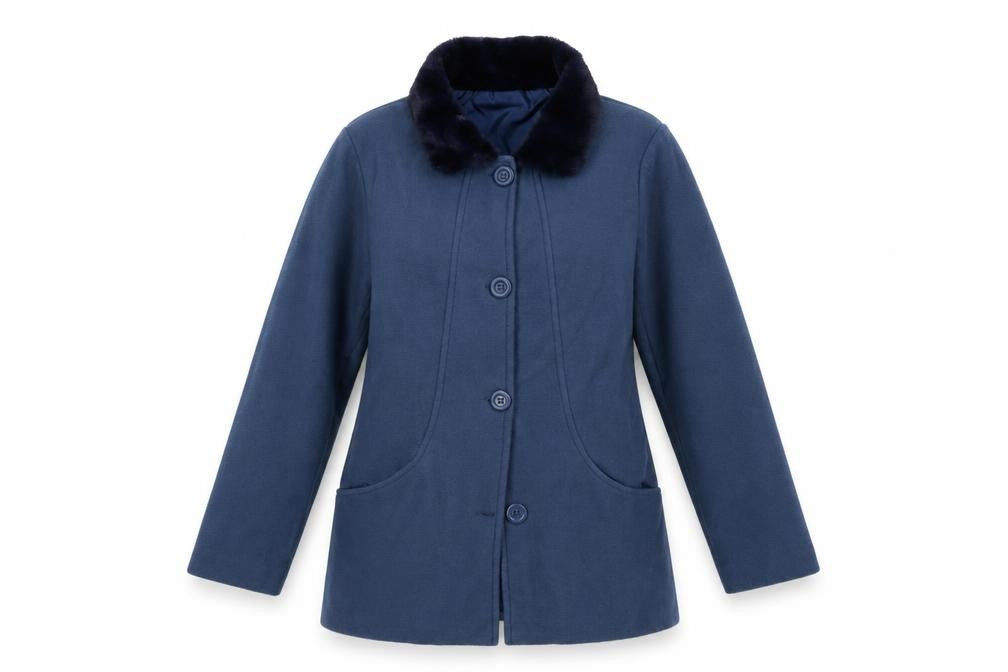 Gabriella Vicenza Womens Blue   Overcoat Coat Size 12