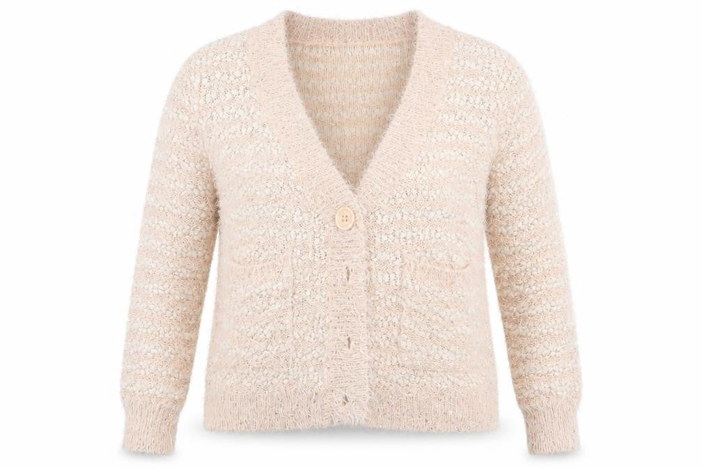 Preworn Womens Beige   Cardigan Jumper Size L