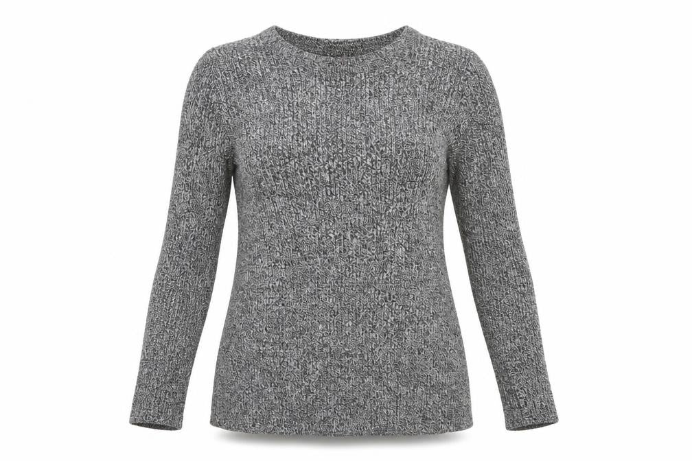 Front view of H&M women’s grey jumper, size S