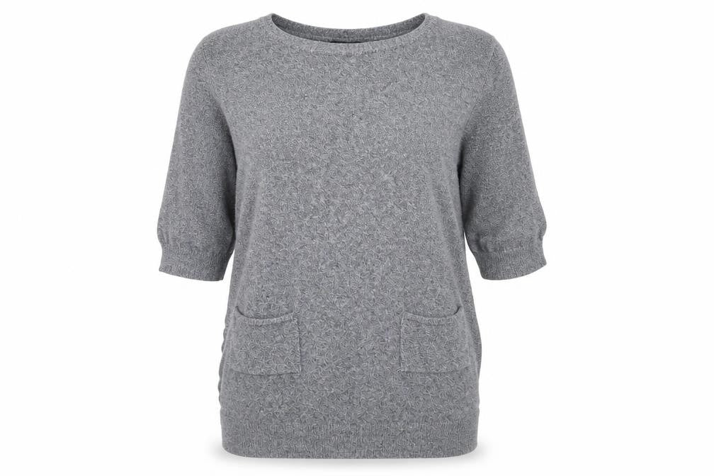 Front view of Atmosphere women’s grey jumper, size UK 10