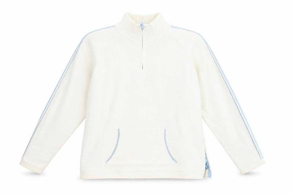 Front view of Marks & Spencer women’s white jumper, size UK 20