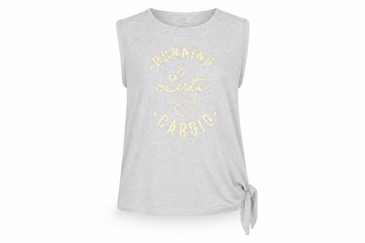 Front view of F&F women’s white striped basic t-shirt, size UK 16