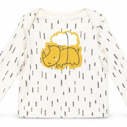 F&F Baby White Spotted Cotton Basic T-Shirt Size 3-6 Months