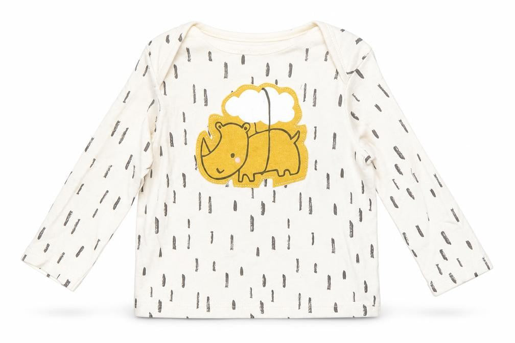 F&F Baby White Spotted Cotton Basic T-Shirt Size 3-6 Months