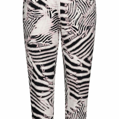 De Facto Womens Multicoloured Geometric Cotton Trousers  Size 10 L27 in Regular