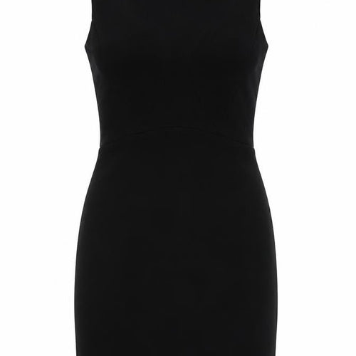 Topshop Womens Black  Viscose Bodycon  Size 6 Crew Neck  - Embellished Collar