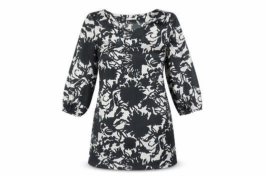 Front view of George women’s multicoloured floral polyester a-line, size UK 12