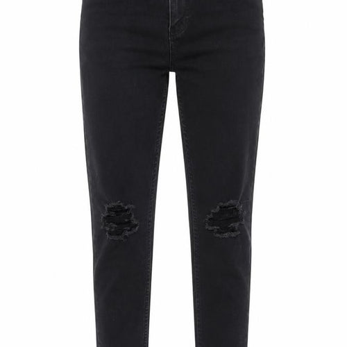 New Look Womens Black  Cotton Straight Jeans Size 12 L25 in Regular
