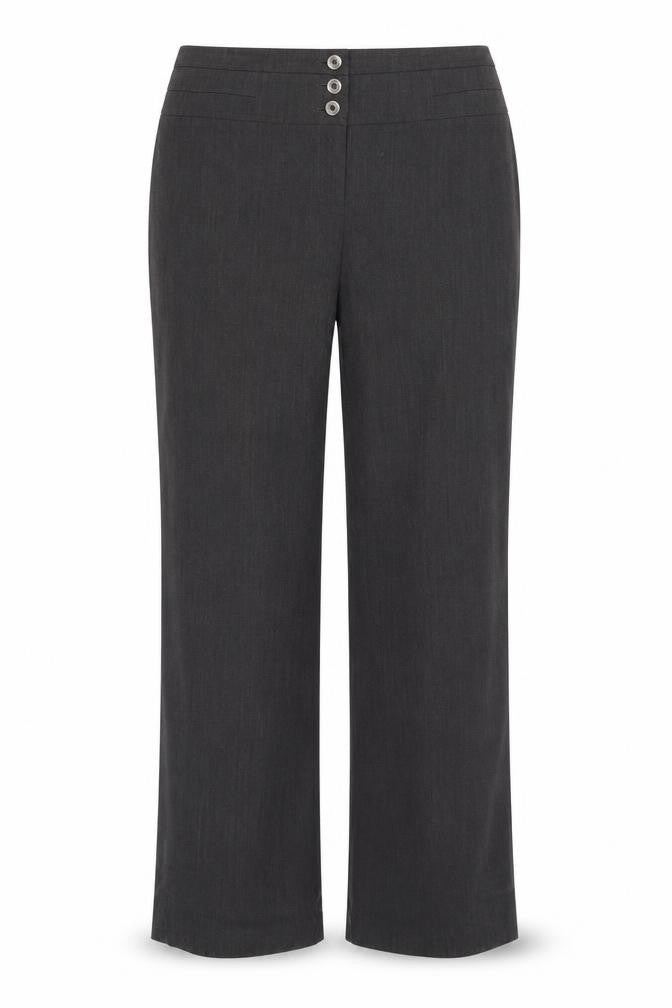 Collection Womens Grey  Polyester Dress Pants Trousers Size 14 L31 in Regular