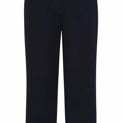 M&S Womens Blue  Polyester Dress Pants Trousers Size 12 L31 in Regular