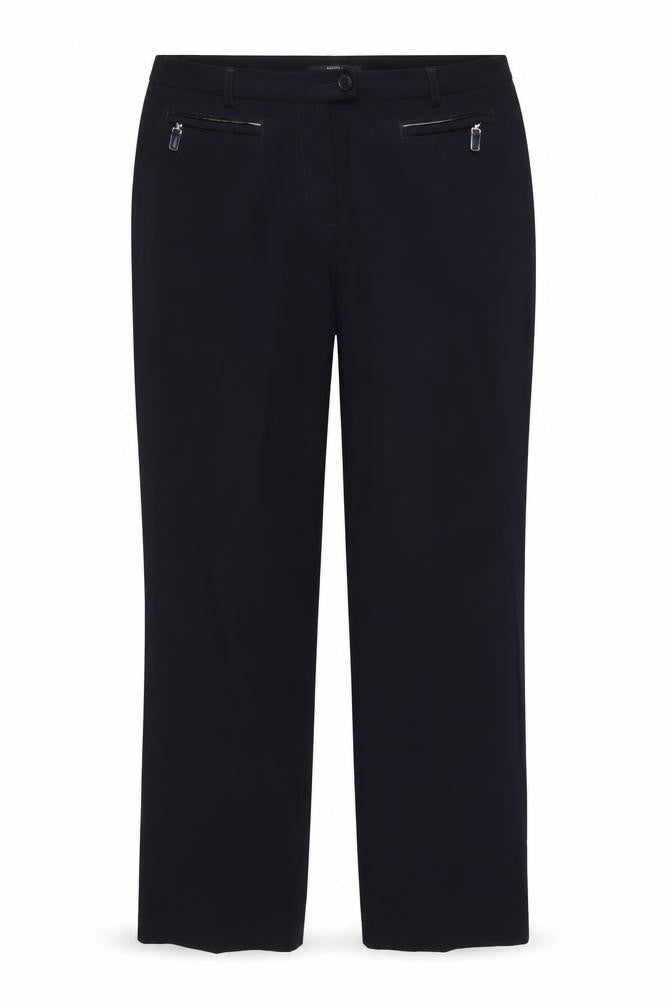 M&S Womens Blue  Polyester Dress Pants Trousers Size 12 L31 in Regular