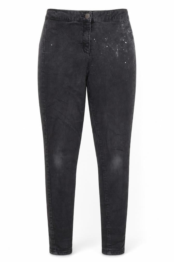 Matalan Womens Grey  Cotton Skinny Jeans Size 12 L28 in Regular
