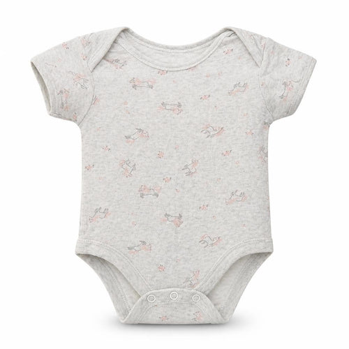 George Baby Grey Floral Cotton Romper One-Piece Size 6-9 Months