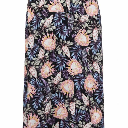 H&M Womens Multicoloured Floral Polyester Straight & Pencil Skirt Size 6