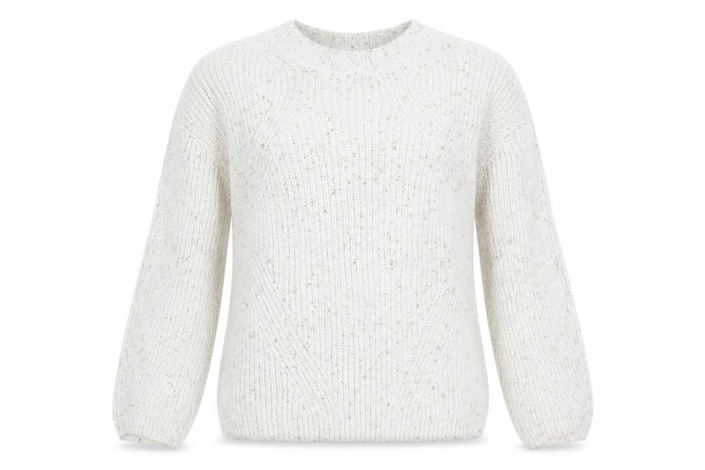 Front view of Marks & Spencer women’s multicoloured acrylic pullover sweatshirt, size UK 8