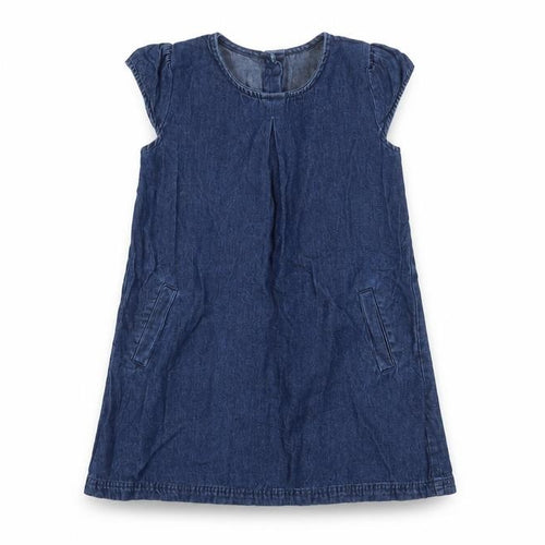 Matalan Girls Blue  Cotton A-Line  Size 3-4 Years Round Neck