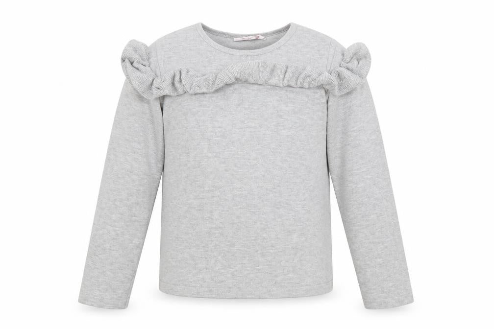 Miss e-vie Girls Grey  Viscose Basic T-Shirt Size 11-12 Years Round Neck