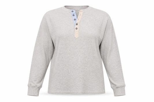 Front view of Peacocks women’s grey round neck cotton jumper, size L