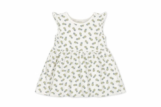 Front view of Primark Baby White Cotton A-Line, size 12-18, Months Round Neck