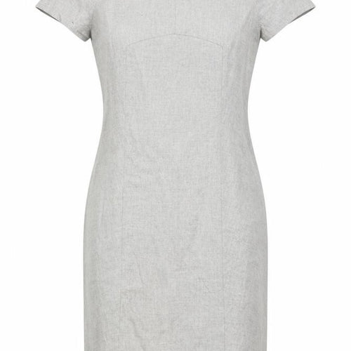 Zara Womens Grey  Viscose Pencil Dress  Size S Round Neck