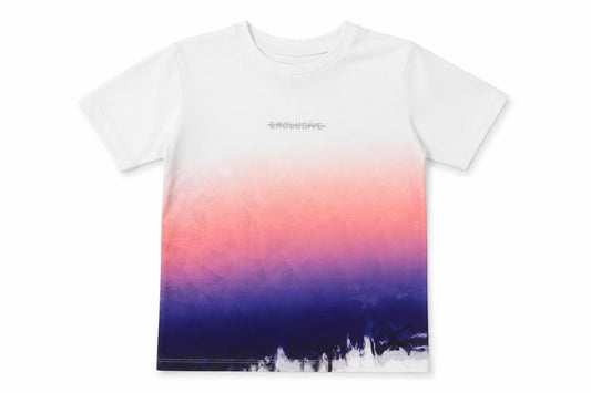 Front view of River Island girls’ blue polyester basic t-shirt, size 5-6, years round neck
