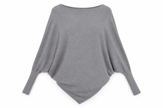 Front view of Paris women’s grey round neck jumper, size M