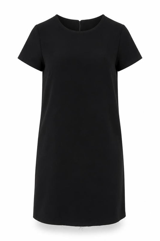 Front view of New Look women’s black polyester a-line, size UK 12, round neck