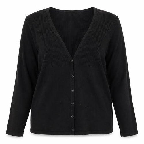 Preworn Womens Black V-Neck   Cardigan Jumper Size M