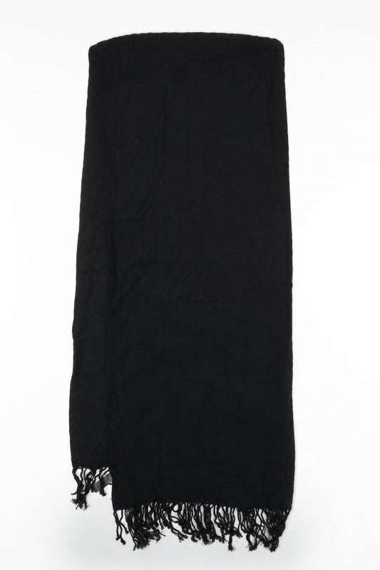 Front view of Preworn women’s black viscose shawl/wrap