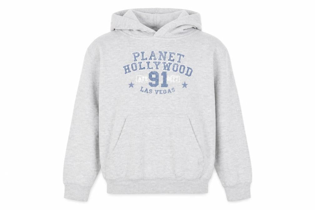 Planet Hollywood Boys Grey  Cotton Pullover Hoodie Size 11-12 Years