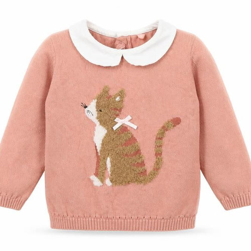 TU Girls Pink  Cotton Basic T-Shirt Size 6-9 Months Round Neck  - CAT