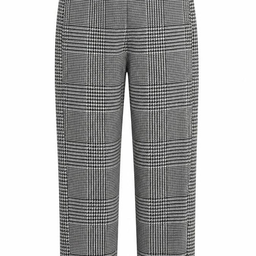 M&S Womens Grey Check Polyester Dress Pants Trousers Size 8 L24 in Regular