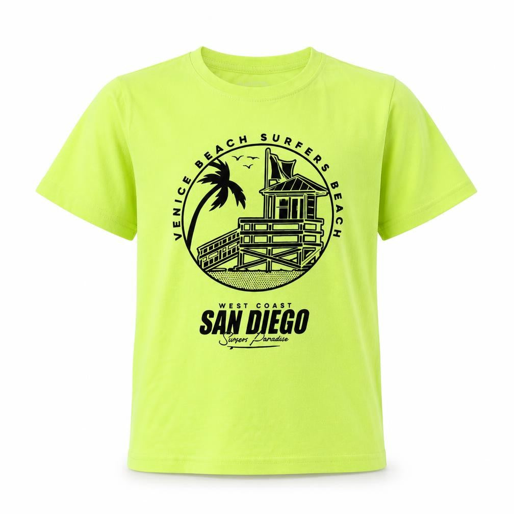 Primark Girls Yellow  Polyester Basic T-Shirt Size 7-8 Years Crew Neck  - San Diego