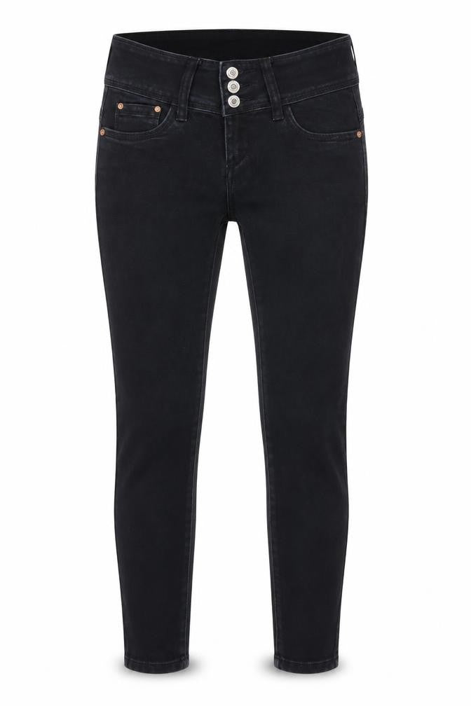 Miss R J New Fashion Womens Blue  Cotton Skinny Jeans Size 8 L31 in Regular  - Blue Black mix Deep waistable