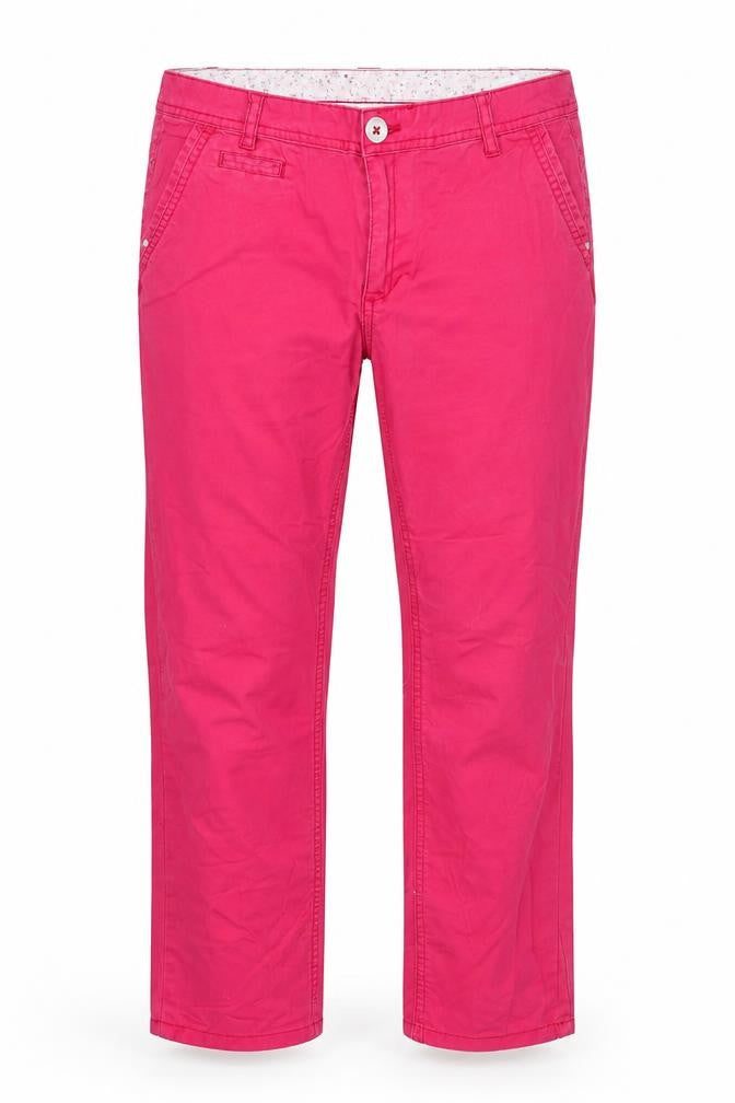 YFL Reserved Womens Red  Cotton Cropped Trousers Size 8 L25 in Regular
