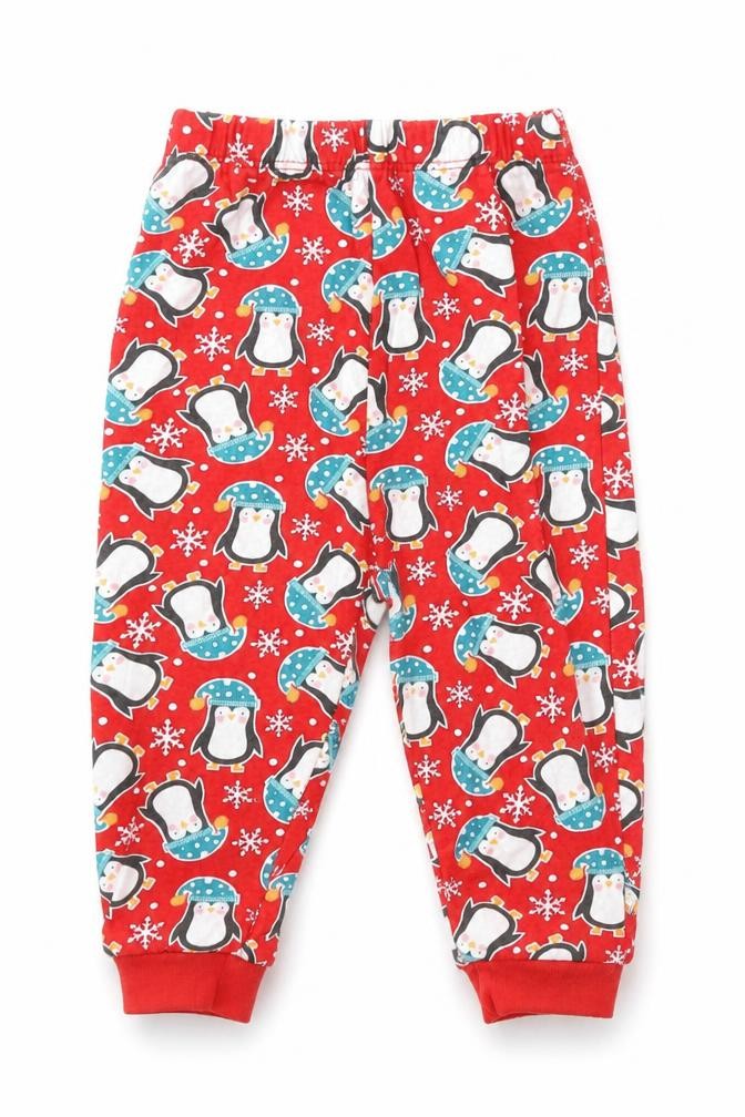 Preworn Baby Red Animal Print Cotton Jogger Trousers Size 9-12 Months