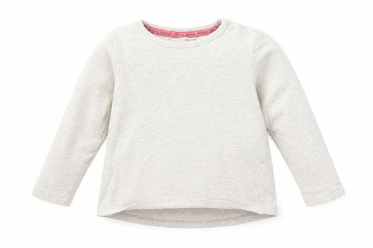 Front view of F&F Baby Grey Cotton Basic T-Shirt, size 9-12, Months Crew Neck