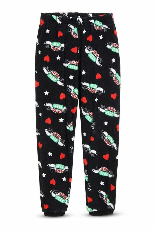 George Girls Black Geometric Cotton  Pyjama Pants Size 7-8 Years   - FRIENDS
