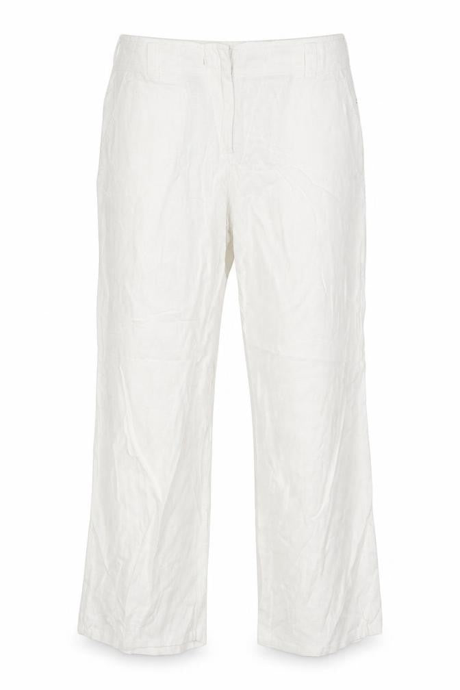 Front view of Logo women’s white trousers, size UK 14, 29-inch leg regular