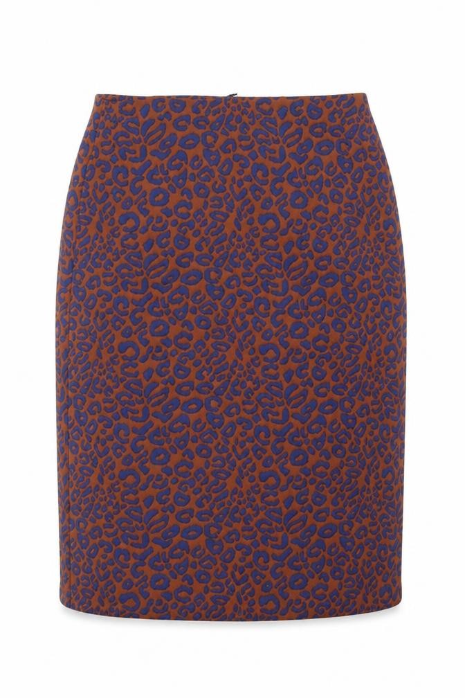 M&S Womens Multicoloured Animal Print Polyester Straight & Pencil Skirt Size 8
