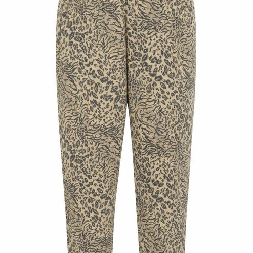 Preworn Womens Brown Animal Print Nylon Sweatpants Trousers Size 10 L27 in Regular