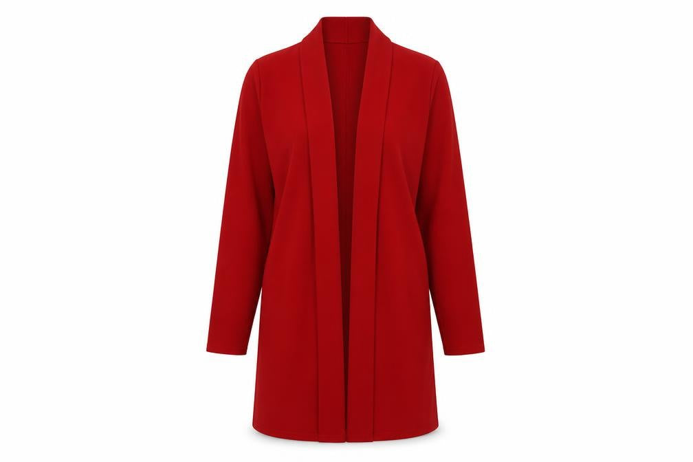 Blossom London Womens Red   Overcoat Blazer Size M