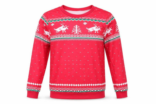 Preworn Mens Red Animal Print Cotton  Pyjama Top Size L   - Christmas Pyjama
