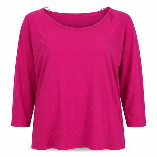 M&Co Womens Pink Round Neck  Viscose Pullover Jumper Size 20   - Cerise Pink Wrap Back